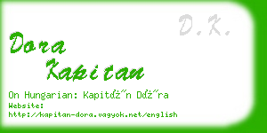 dora kapitan business card